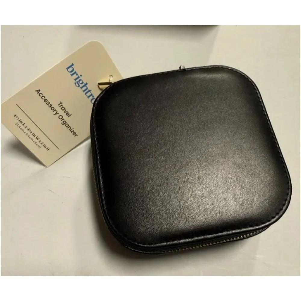 Compact Black Travel Accessory Organizer Pouch Small Storage Bag